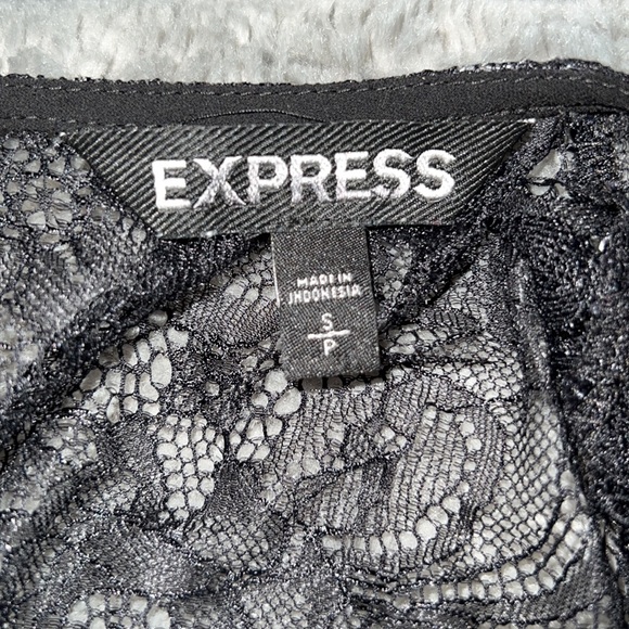 Small Express Red/Black Dress with Lace Trim - Picture 8 of 10